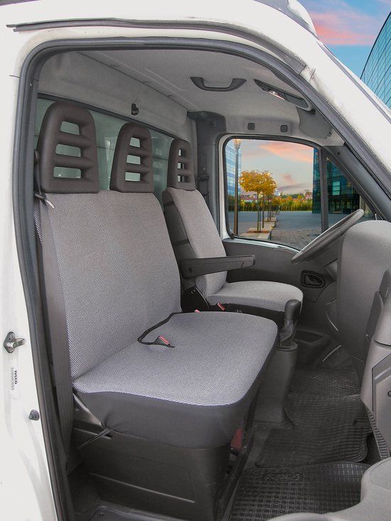 Walser Stoelhoes voor bestelwagens grijs 2-delig dubbelzitter