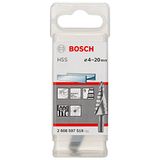 Bosch Professional HSS Step Drill Bit (with 1/4 Inch Hex Shank, Ø 4-20 Mm, 9 Steps) Diameter: 4.0-20.0
