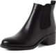 Tamaris - Dames - Enkellaarzen - Zwart - Leer - Maat 42