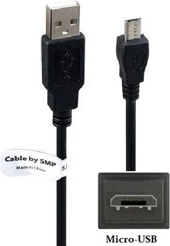 OneOne 4.2m Micro USB Cable - Extra Strong Charging Cable - Black