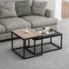 en.casa Table basse set de 2 Aabenraa Chêne noir