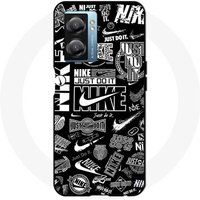 Nike Etui Realme V23 Air Logo Graffiti Zwart Wit Maniacase