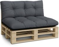 Amazinggirl Palletkussens Outdoor Kussen Set van 2 Grafiet