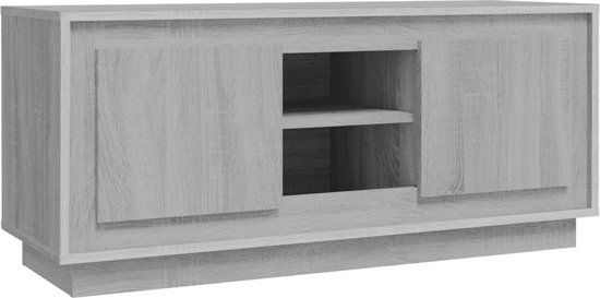 vidaXL Tv-meubel 102x35x45 cm bewerkt hout grijs sonoma eikenkleurig