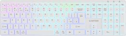Canyon HKB-W11 - Clavier - Sans fil - Éclairage RVB - Blanc