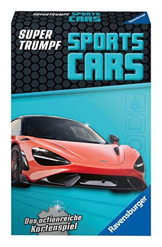 Ravensburger Kartenspiel, Supertrumpf Sports-Cars 20683, Quartett und Trumpf-Spiel für Technik-Fans ab 7 Jahren: Das actionreiche Kartenspiel