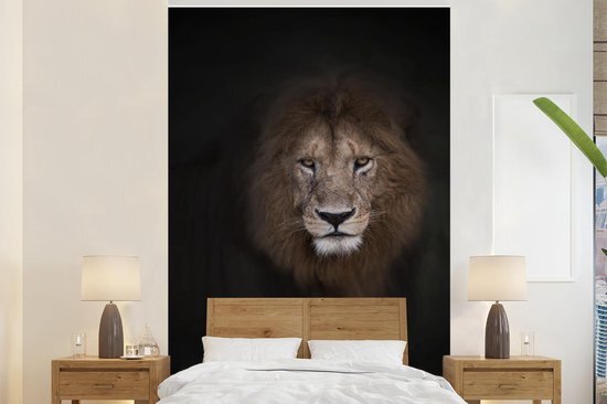 Nr1Wallpaper Behang - Fotobehang Leeuw - Schaduw - Wild - Breedte 225 cm x hoogte 350 cm