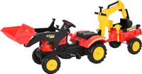 HOMCOM Trapauto met Voorlader - Rood