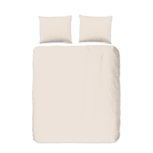 Hip katoenen Dekbedovertrek uni, 200x220cm, +2 slopen, 100% katoen satijn - Lichtgrijs