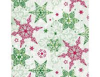 Servetten Delicate Servetten papier Delicate Sterren Groen 33 x 33 cm. 20U