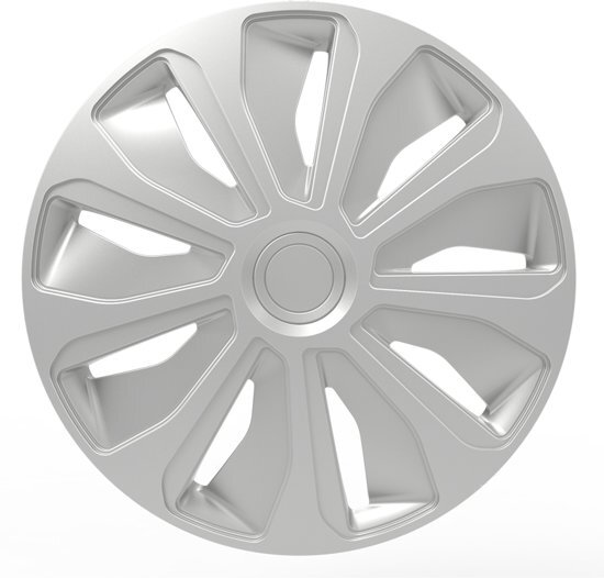 AutoStyle 4-Delige Wieldoppenset Platin 14-inch zilver