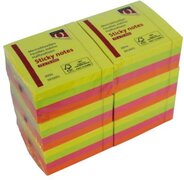 Quantore Memoblaadjes 75 x 75 mm neon kleuren assorti