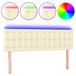 VidaXL Hoofdbord LED 160x5x78/88 cm Kunstleer Crèmekleurig