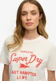 Superdry Heritage Hamptons T-shirt Dames Crème