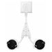 Romon Prise Schuko double blanc étanche IP44 courte 16A/250V adaptateur électrique 2-en-1 pour maison, cuisine et bureau