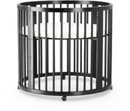 Deryan Willow Box - Ronde Box met Matras - Playpen op Wieltjes - Zwart