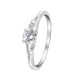 Lucardi Dames Ring met zirkonia - Ring - Cadeau - Echt Zilver - Zilverkleurig