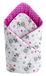 Medi Partners Minky Hoofdkussen, 100% katoen, 75 x 75 cm, dubbelzijdig, zacht, het hele jaar door, multifunctioneel, hypoallergeen, voor baby's (Teddy met een minky roze)