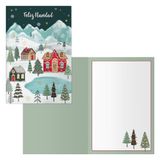 DOHE - Kerstkaarten - Verpakking van 6 stuks - Afmetingen: 11,5 x 17 cm (gesloten) - Inclusief envelop voor het opbergen van de kaart - Model Lago