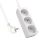 Ewent Multiprise - 3 prises de terre - 45° - 3680 W - 250 V - Blanc