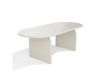 Icecat Table à manger en micro ciment blanc