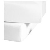 Bassetti Hoeslaken voor boxspringtopper Uni kleur wit 13/011 afmeting 140x200 160x220cm