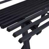 Merkloos Relaxdays Tuinbank, 2-zits, HLP: 79 x 130 x 75 cm, robuust staal, weerbestendig, robuust, antraciet