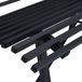 Merkloos Relaxdays Tuinbank, 2-zits, HLP: 79 x 130 x 75 cm, robuust staal, weerbestendig, robuust, antraciet