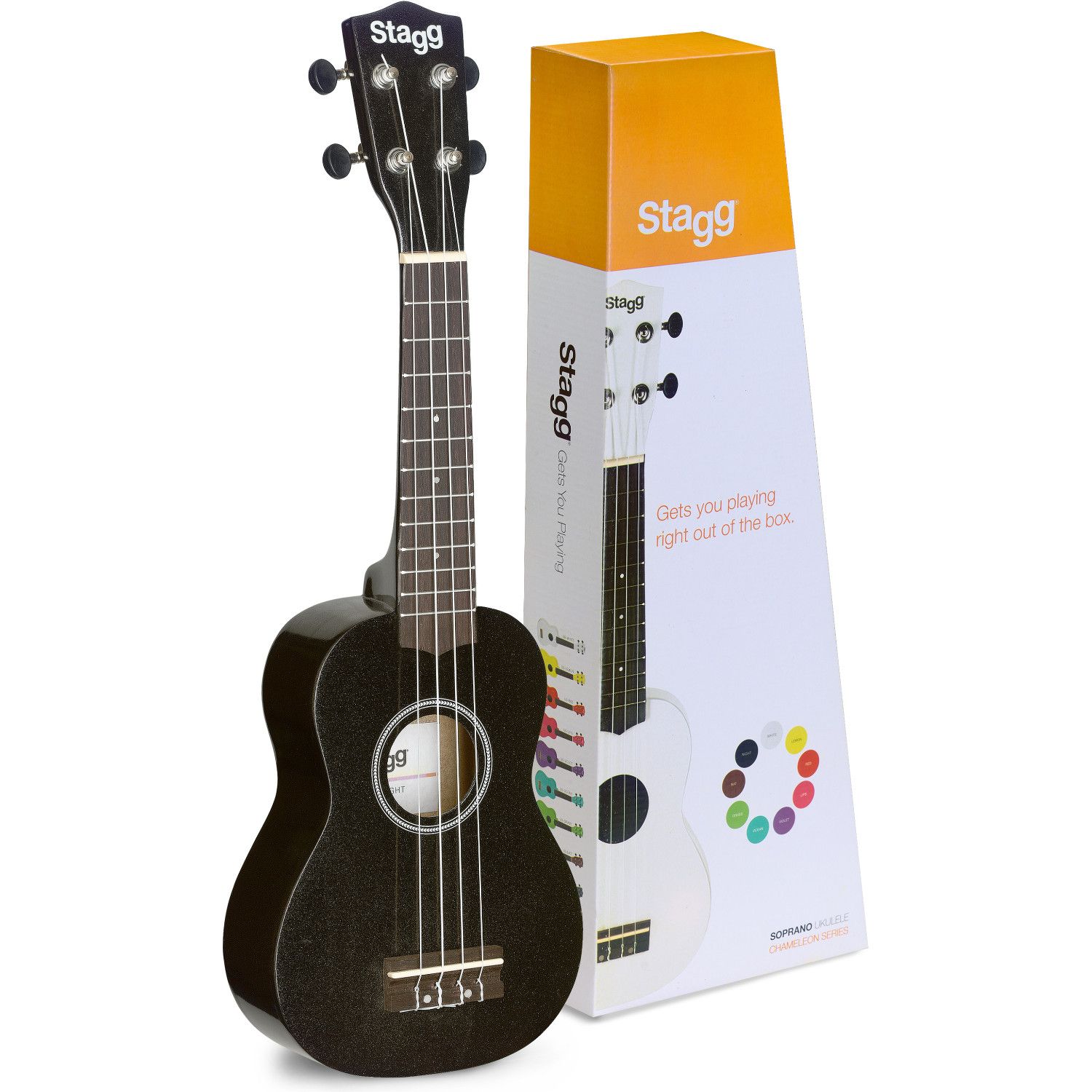 Stagg US-NIGHT sopraan ukelele met gigbag