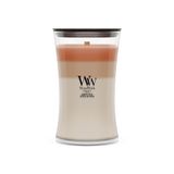 WoodWick Hearth Spice Kaars Cylinder Beige