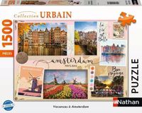 Nathan 12001098 Puzzle Amsterdam Vakantie 1500 Pièces