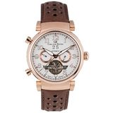 Carl von Zeyten Black Forest Edition - Ruhestein - Rosé - Montre automatique pour homme avec bracelet en cuir marron - CVZ0075RWHS