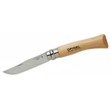 Opinel Inox mes voor volwassenen, naturel, nr. 8, hardhout, bruin