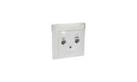 Brightium Telefoon- en pc-inbouwdocking station met USB-, HDMI- en audio-aansluitingen, ideaal voor discrete installaties en efficiënt gebruik in werkruimtes.