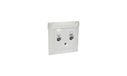 Brightium Telefoon- en pc-inbouwdocking station met USB-, HDMI- en audio-aansluitingen, ideaal voor discrete installaties en efficiënt gebruik in werkruimtes.