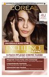 L'Oréal Paris Excellence Creme, nr. 4U Universal Brown, Permanente haarverf voor elke huidtint, kleuring zonder ammoniak, universele nude-tinten met volledige dekking van grijs haar, 1 stuk