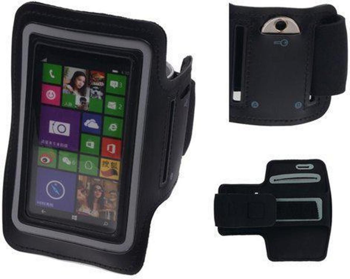 Best Cases Panda Sportarmband Neopreen voor Motorola Moto G 4G 2015 Zwart
