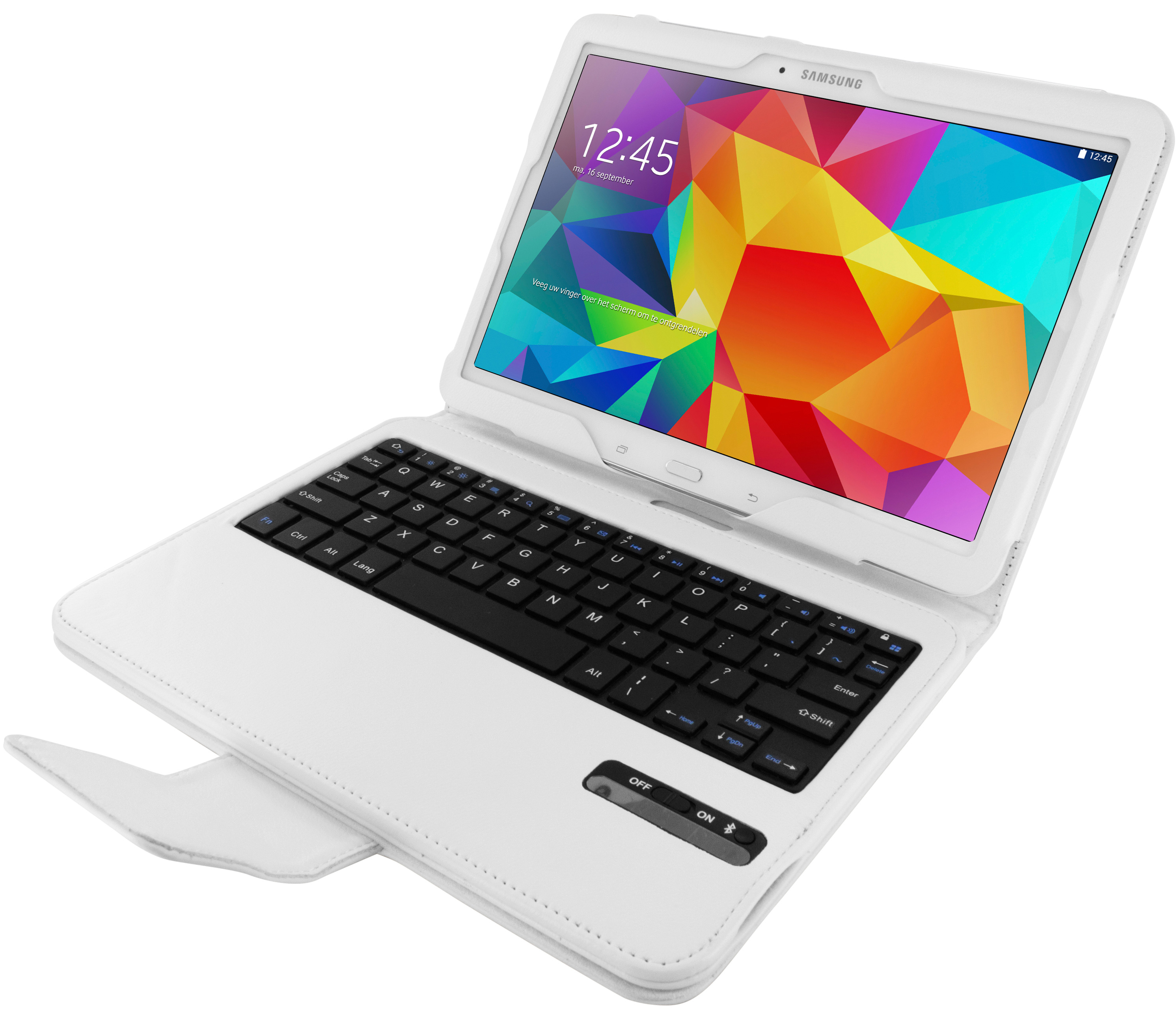 Mobiparts Bluetooth Keyboard Case Galaxy Tab 4 10.1 White