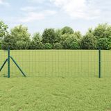 vidaXL Euro Hek 0,8 x 10 m PVC-gelaagd ijzer Groen