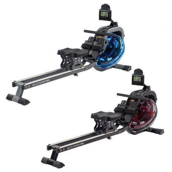 cardiostrong Roeitrainer Baltic Rower Pro - blauwe tank, grijs frame