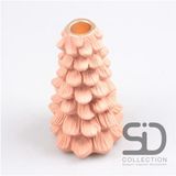 Season Inspired Decoration Kandelaar kerstboom 11x11x19 beigerood