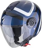 Scorpion EXO-City II Riva Zwart Blauw Jethelm - Maat S