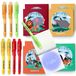 BONNYCO Onzichtbare Inktpen en Schrijfblok, 8 Stuks Jungle Dieren Vuller bij Kids Verjaardagen. Tas Vuller bij Jongens Meisjesfeestjes, Feestgerei de Pinata. Schoolprijs, Geschenk Kinderen