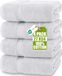 Utopia Towels - 4-delige badhanddoekenset (69 x 137 cm) - Premium 100% ringgesponnen katoen - sneldrogend, zeer absorberend, zacht aanvoelende handdoeken, perfect voor dagelijks gebruik (zilver)