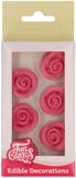 FunCakes Fondant Decoraties - Rozen Roze - Set/6