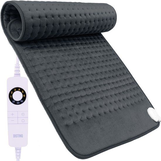 DistinQ Elektrisch warmtekussen - 45 x 85 cm - XXL - Grijs