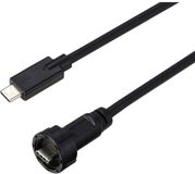 TRU COMPONENTS TC-E10T-MT3.1-MWA/NWA-0.5PV-S TC-13543588 USB-C 3.1-stekker naar stekker IP67 (schroefdraad) kabel 0,5 m