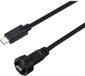 TRU COMPONENTS TC-E10T-MT3.1-MWA/NWA-0.5PV-S TC-13543588 USB-C 3.1-stekker naar stekker IP67 (schroefdraad) kabel 0,5 m
