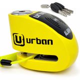 URBAN UR906Y Motorfiets Schijfslot met Alarm 120dB Hi-Tech X2 ON, Waterdicht Vervangbare Module, CR2 Batterij, Herinneringskabel, 6mm Universeel Motorfietsslot voor Motoren Scooters E-Bikes E-Steps