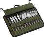 Relentless Gear Sac à couverts - Sac à couverts de camping extérieur - Sac à couverts portable - Organisateur de voyage pour ustensiles de cuisine - Nylon vert